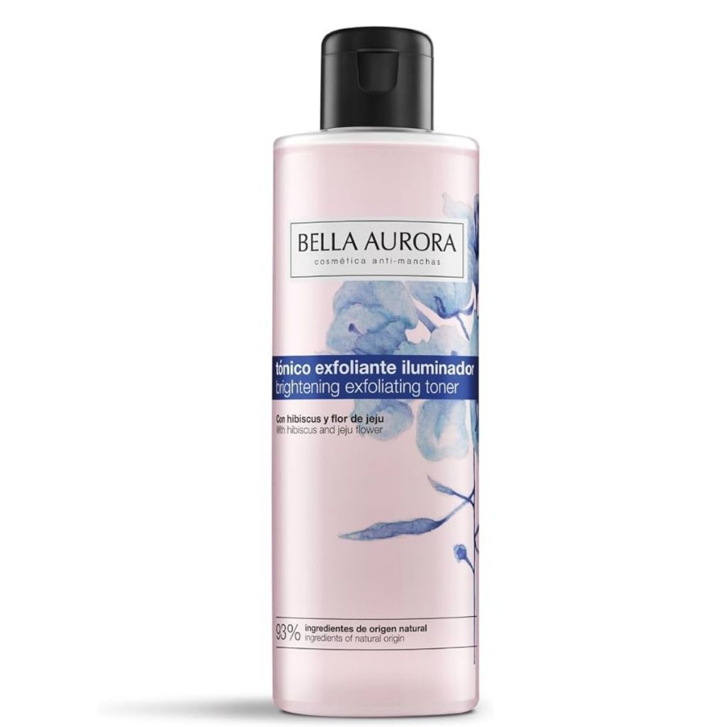 Tônico Facial Esfoliante Iluminador Antimanchas com Hibisco e Flor de Jeju 200ml Bella Aurora