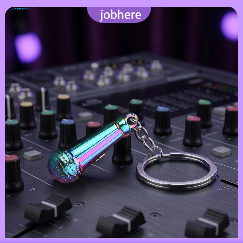 Microphone Keychain Pendant Retro Sound Keyring Charm Music Vintage Cute Singer Gift for Men for