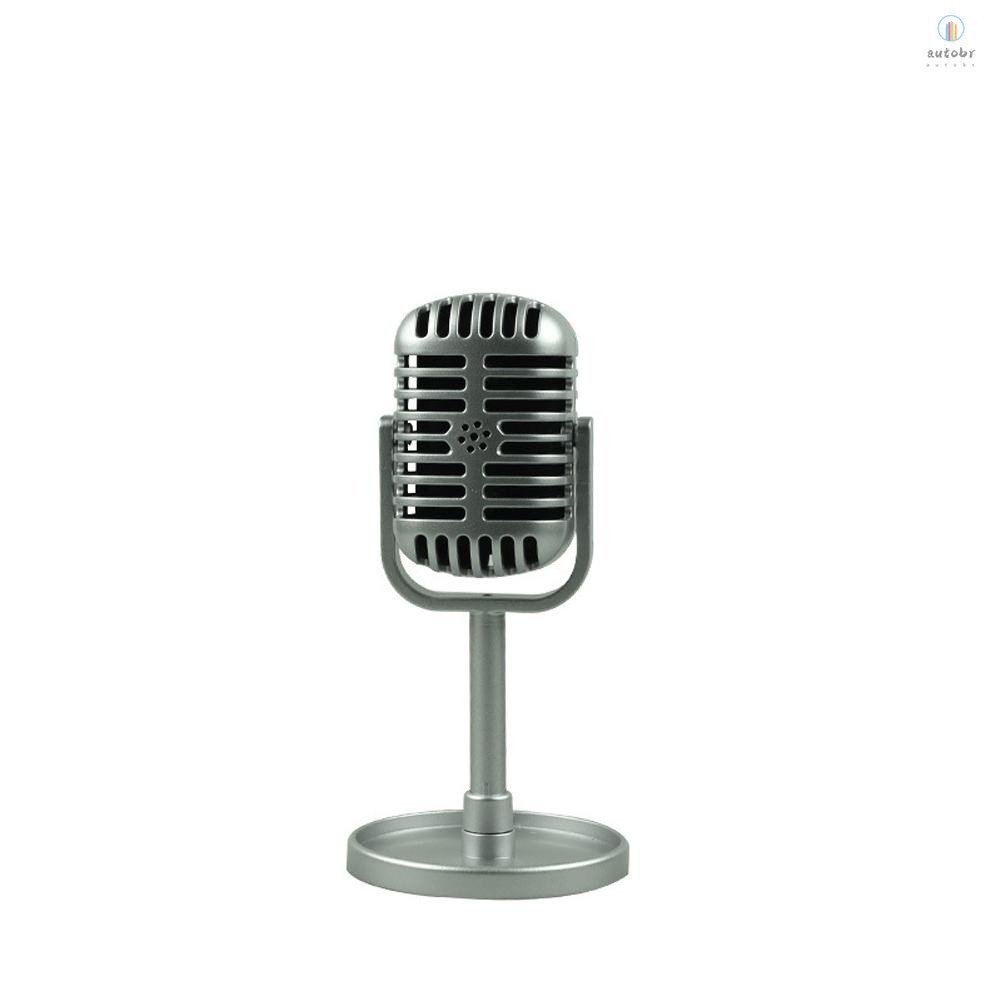 [Acessórios De Simulação De Microfone Vintage Mic Clássico Estilo Vocal Staged Fotografia