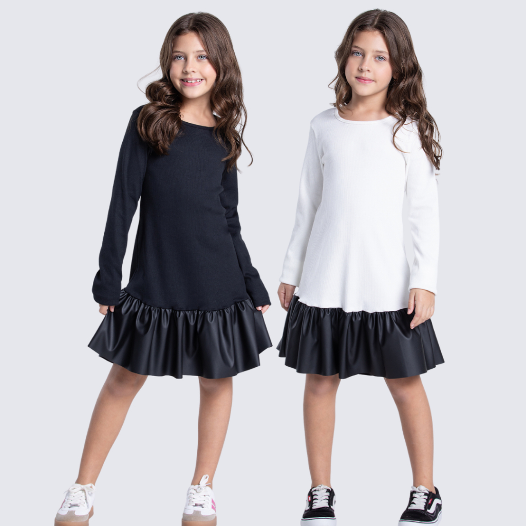 Vestido Infantil Ribana e Courino