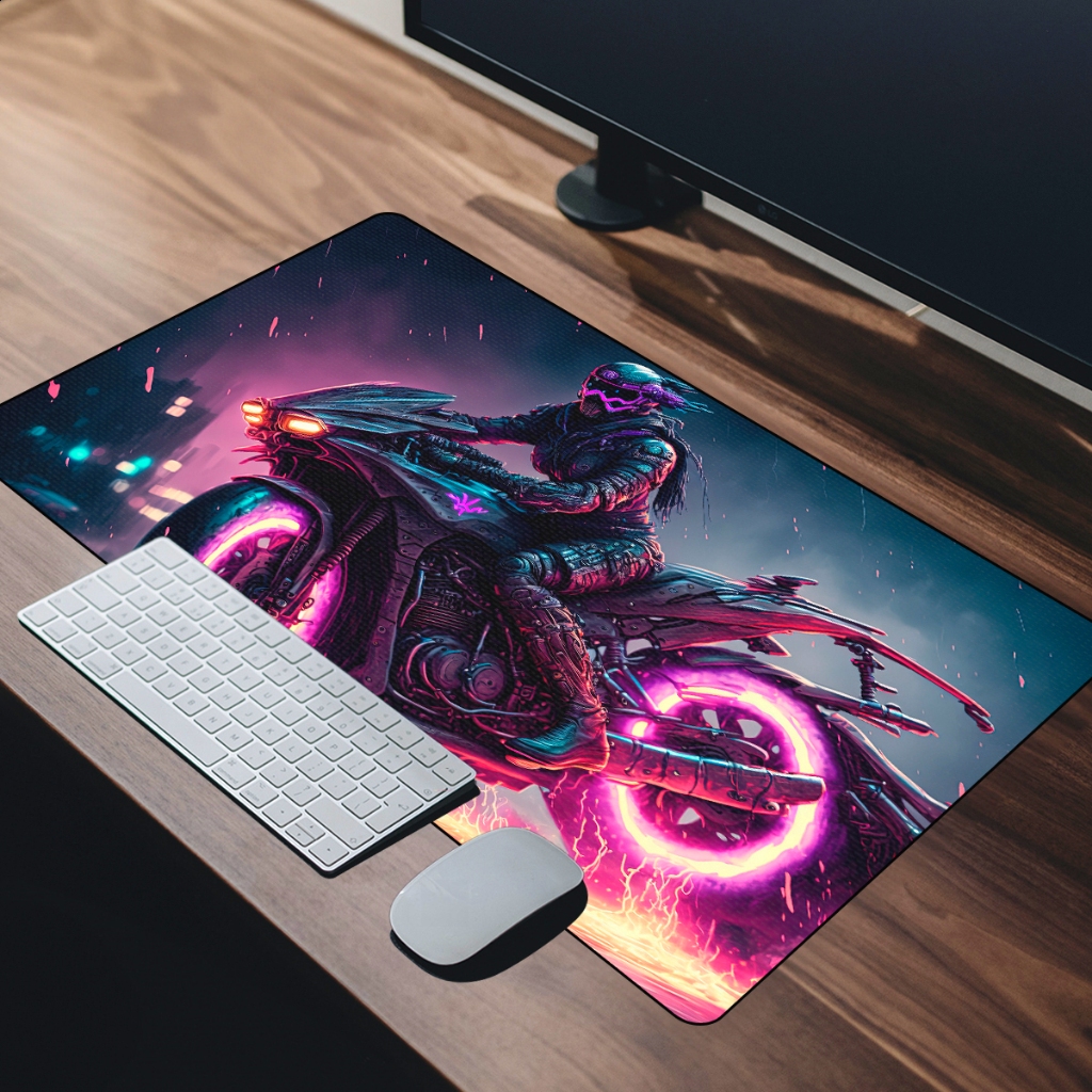 Mouse Pad Gamer Speed Extra Grande Premium  60x35cm Tema Motos