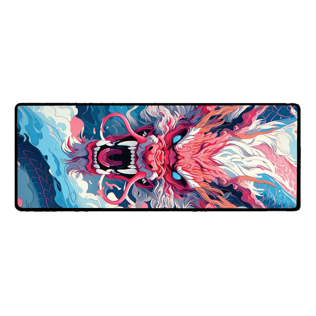 Mouse Pad Gamer Speed Extra Grande 65x32cm - Dragão O.azuis