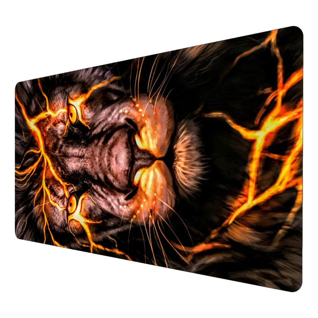 Mousepad Gamer Speed Extra Grande 65x32cm Leão Brilho