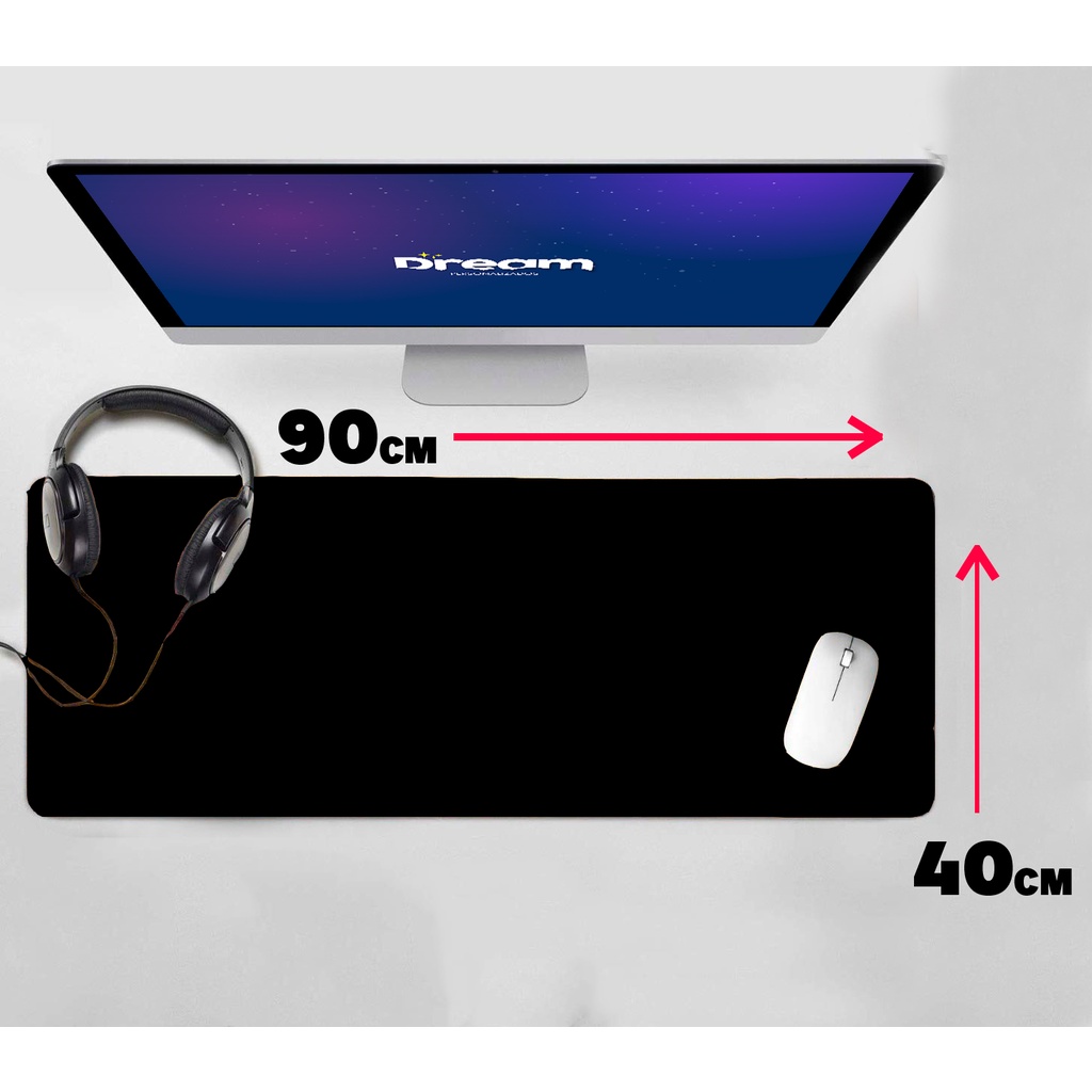 Mouse Pad Gamer Speed Extra Grande 90x40 70X30 60x40 Borda Costurada Preto Rosa Pink Vermelho