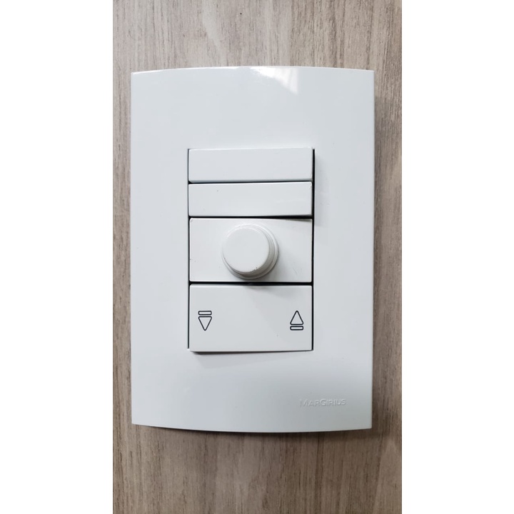 Conjunto Controle P/ Ventilador De Teto 4x2  220v Com 2 Teclas Paralelo Sleek Branco Margirius