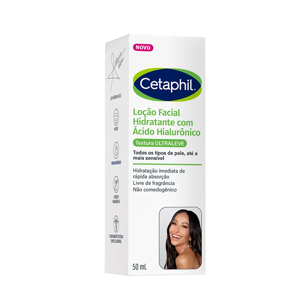 Loção Facial Hidratante Com Ácido Hialurônico Cetaphil 50ml