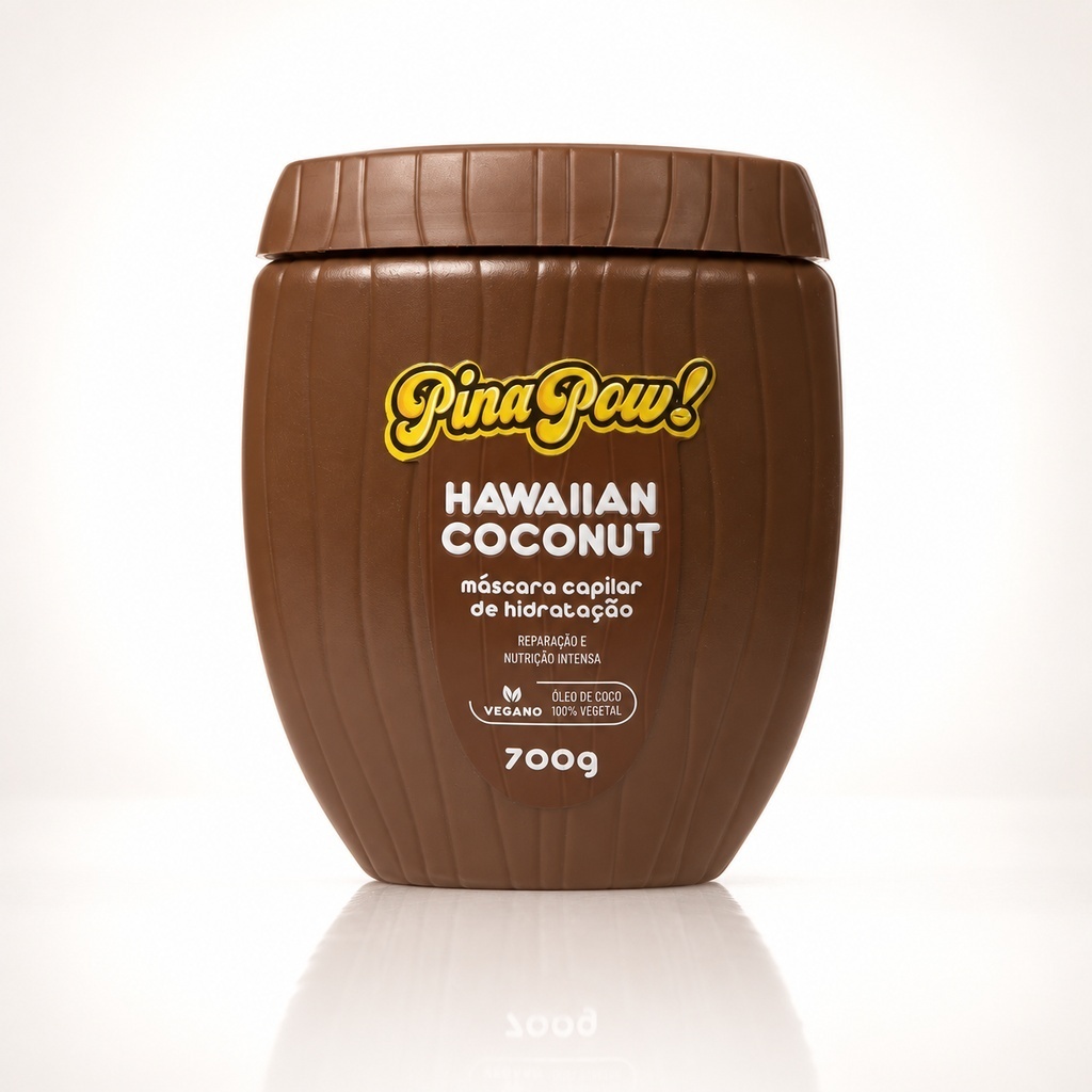 Máscara Capilar Pinapow Hawaiian Coconut 700g | Hidratação Profunda Nutrição Brilho Maciez Com Óleo de Coco