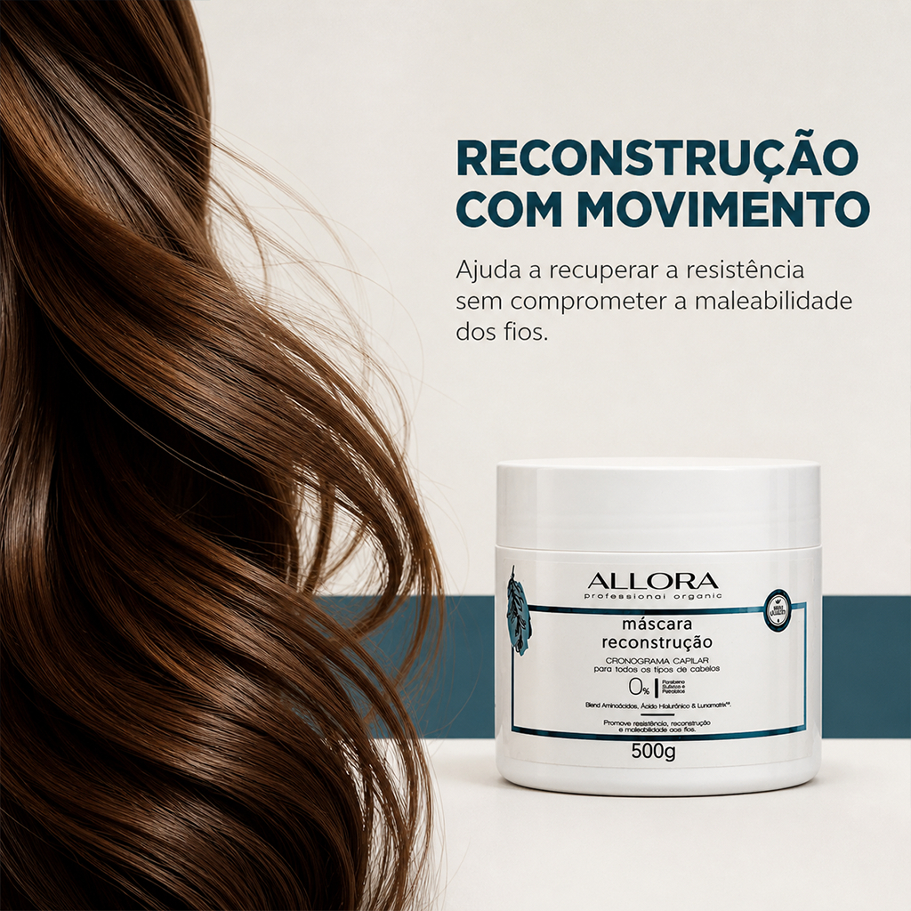 Mega Reconstrução Teia 500G Massa Capilar Com Brilho e Força - Mascara De hidratação Profunda E Reconstrução Imediata