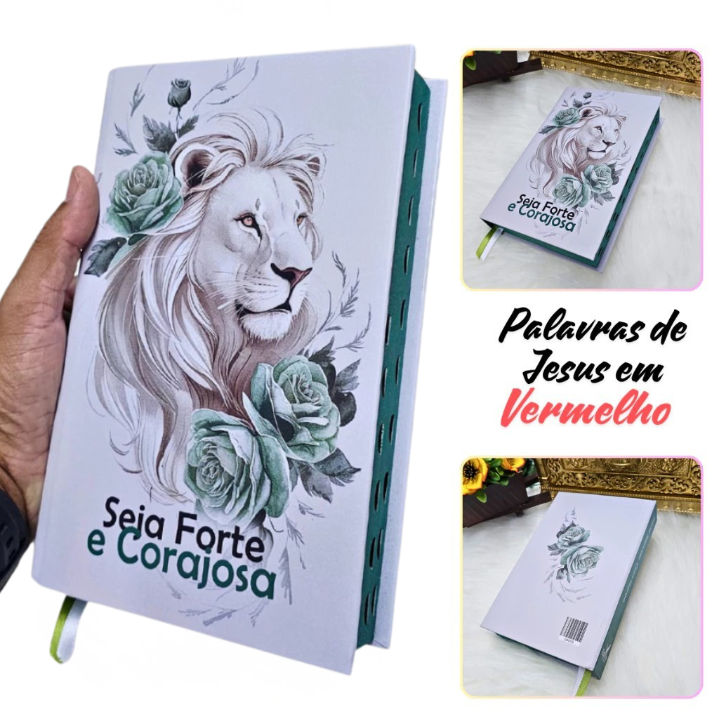 Bíblia Feminina Evangélica Letras Médias Palavras de Jesus em Vermelho Corrigida Almeida Capa Dura