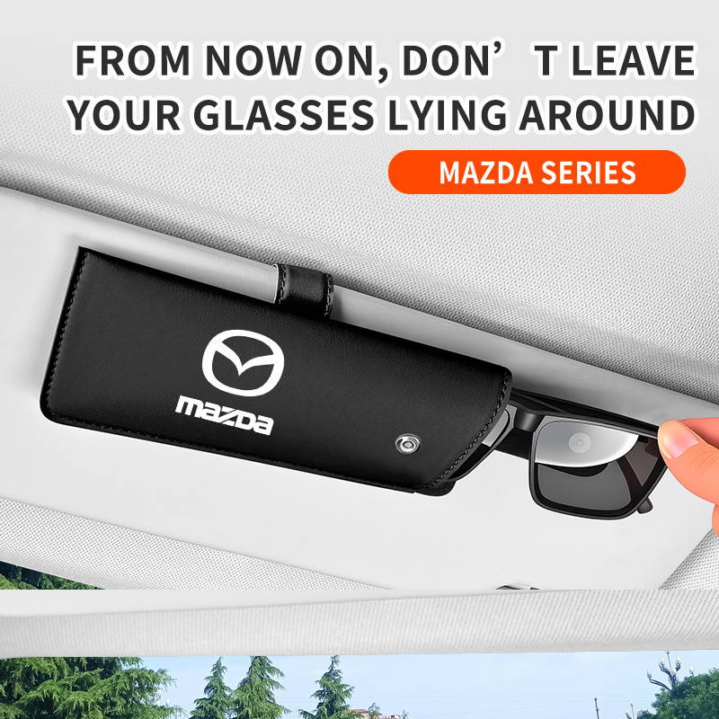 Estojo De Óculos De Carro Mazda 3/5/6 CX3 CX5 CX8 CX30 RX7 RX8 Caixa De Armazenamento De Guarda-Sol Magnética