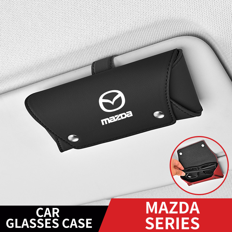 Mazda Novo Caso De Óculos Do Carro 3/5/6 CX3 CX5 CX8 CX30 RX7 RX8 Viseira Solar Magnética De Sol Caixa De Armazenamento