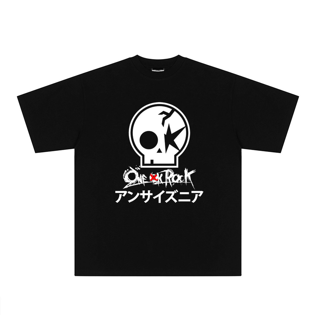 Music.Soul Camiseta One Ok Rock Japonesa Rock Band Puro Algodão Largo Gola Pequena Vintage Estilosa Confortável Diver...