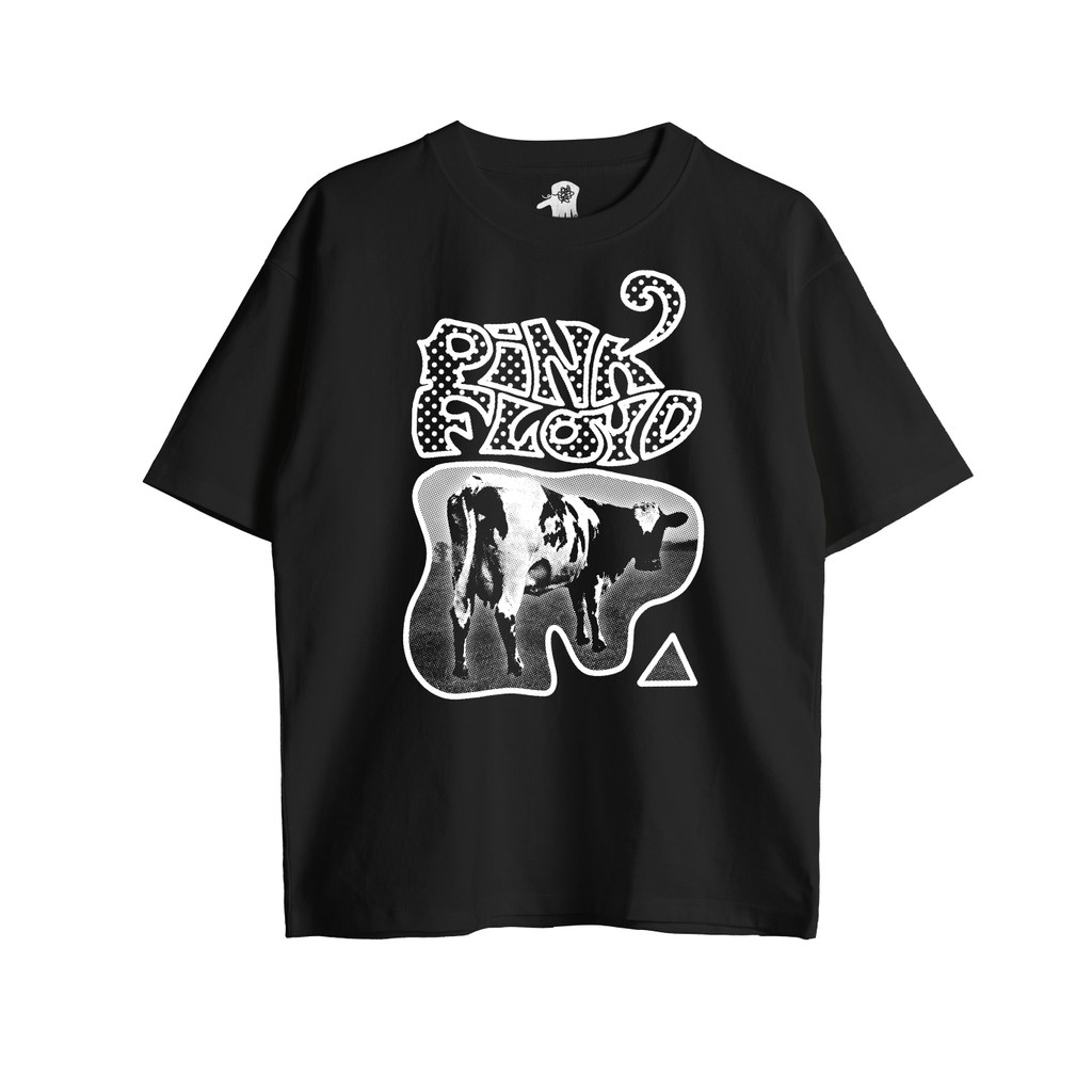 Music.Soul Camiseta Unissex Pink Floyd Vaca Rock Progressivo Vintage Hilo Algodão Largo Confortável Estilosa Atemporal