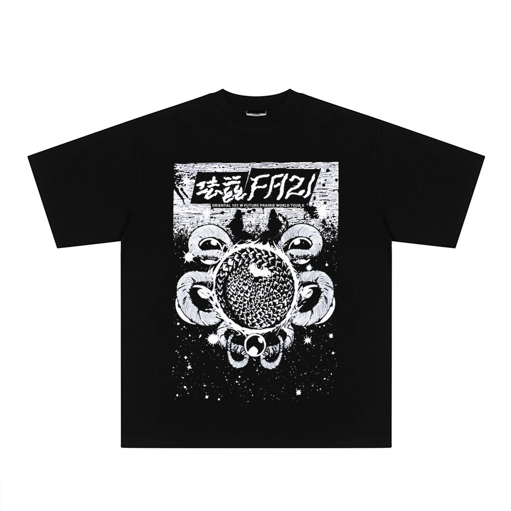 Music.Soul Camiseta Unissex 法兹乐队 飞隼 巡演 Algodão Largo Lavado Vintage Confortável Estilosa Atemporal Retrô