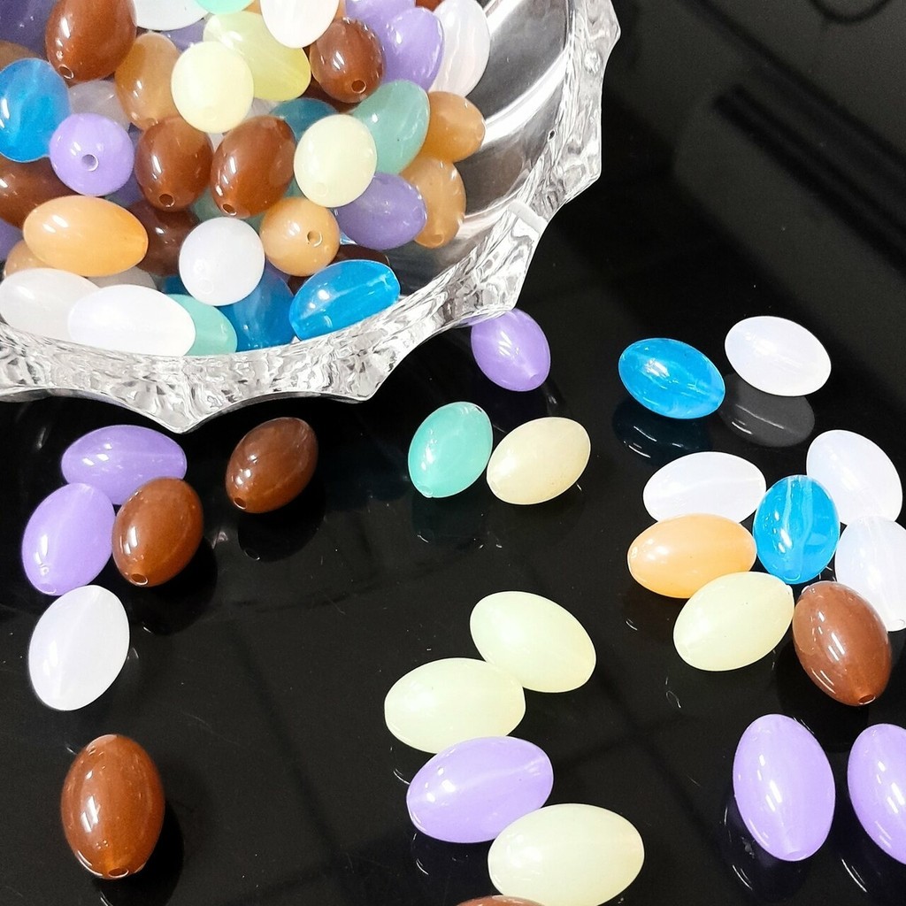 Mix Resina Lisa Oval 13x19mm Opal Colorido 250g