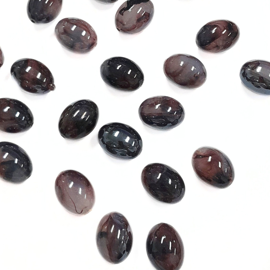 Conta de Resina Oval 23x17mm Opal Mesclada Com Furo 250g