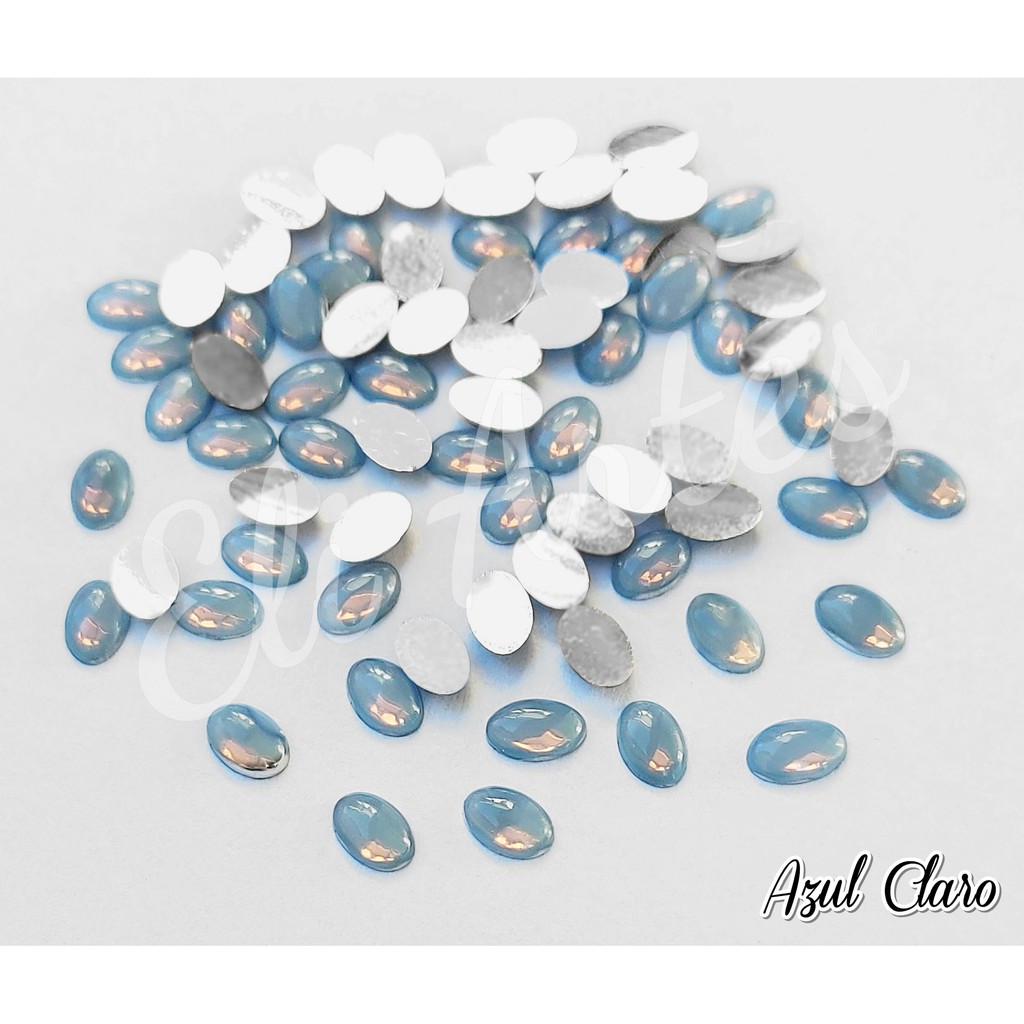 Oval Lua Opal Micro Azul Claro - tam. 4x6