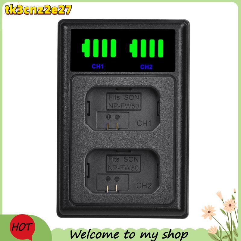 Carregador De Bateria Duplo Porta USB A6000 A6400 A6300 A6500 A7 A7II A7RII A7SII A7S A7S2 A7R-NP-FW50