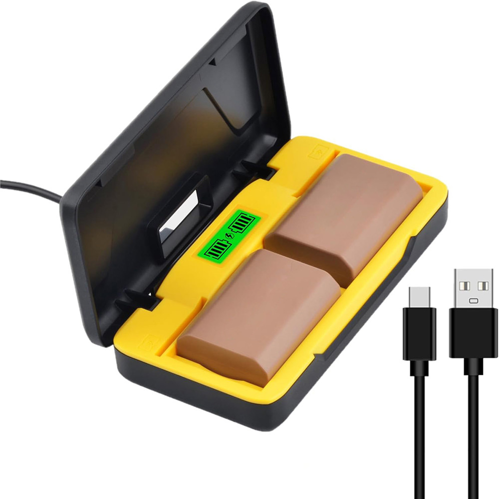 NP-FW50 Dual Battery Storage Charger for Sony Alpha Camera A6400 ZV-E10 A6000 A6100 A6500