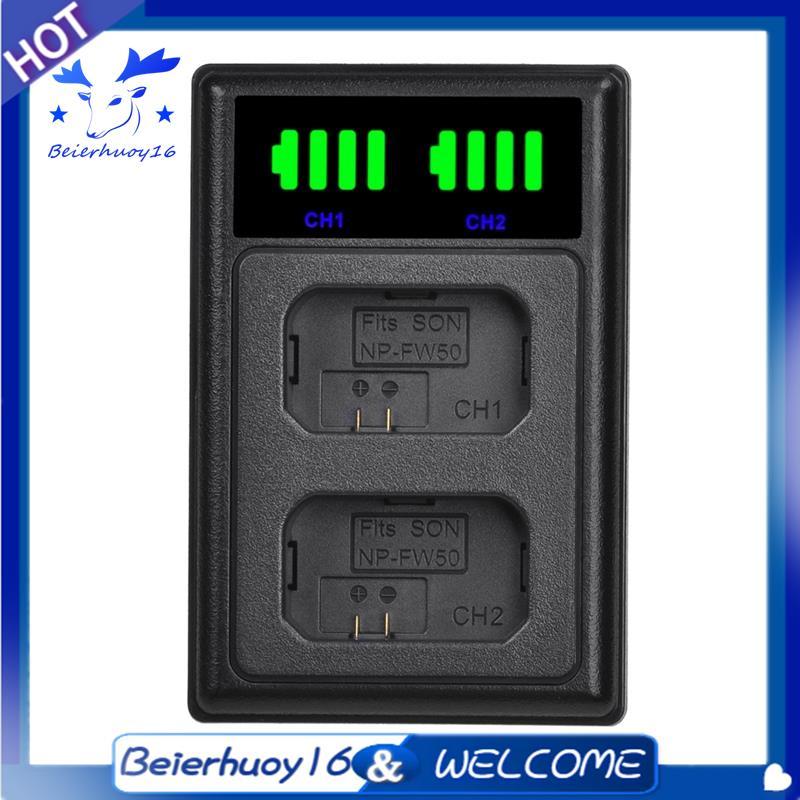 Carregador De Bateria Duplo USB NP-FW50 Para A6000 A6400 A6300 A6500 A7 A7II A7RII A7SII A7S A7S2 A7R