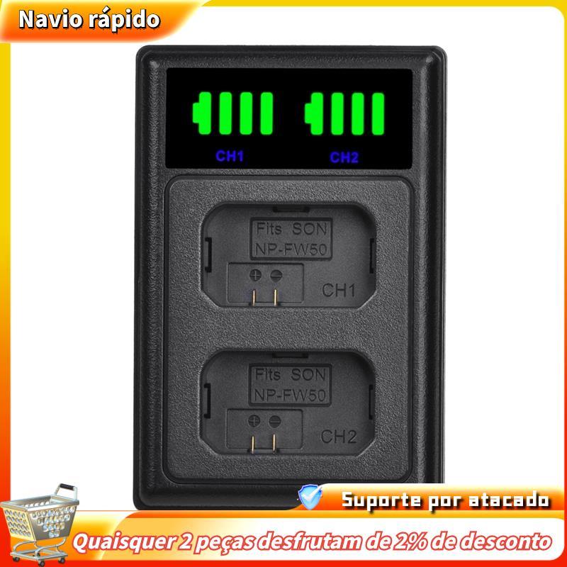 A6000 A6400 A6300 A6500 A7 A7II A7RII A7SII A7S A7S2 A7R Carregador De Bateria USB Duplo Para NP-FW50