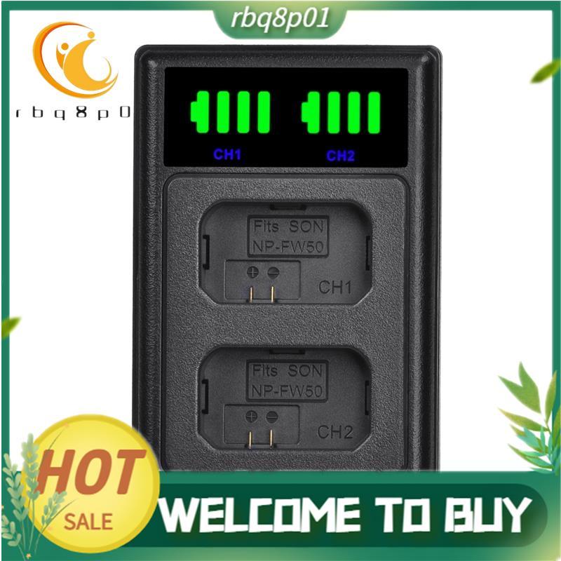 Carregador De Bateria USB Duplo NP-FW50 Se Encaixa Em A6000 A6400 A6300 A6500 A7 A7II A7RII A7SII A7S2 A7R