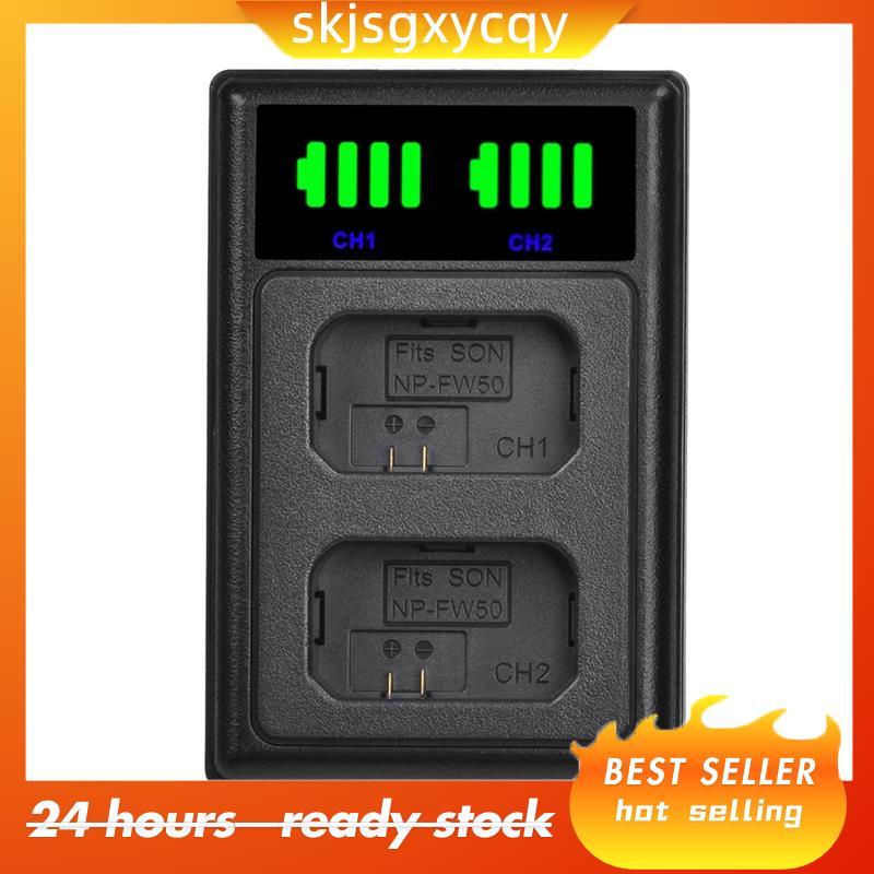 Carregador De Bateria USB De Porta Dupla NP-FW50 Para A6000 A6400 A6300 A6500 A7 A7II A7RII A7SII A7S A7S2 A7R