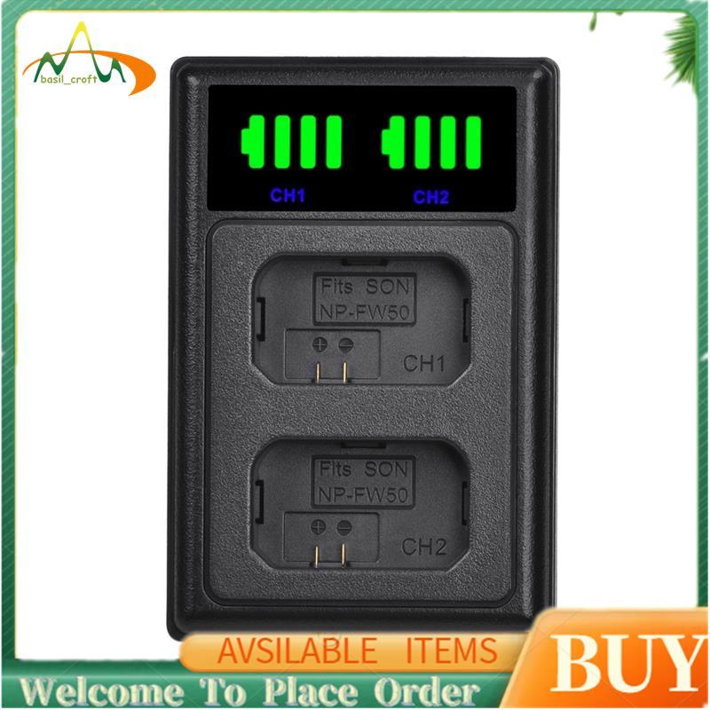 Carregador De Bateria NP-FW50 Porta Dupla USB Para A6000 A6400 A6300 A6500 A7 A7II A7RII A7SII A7S A7S2 A7R