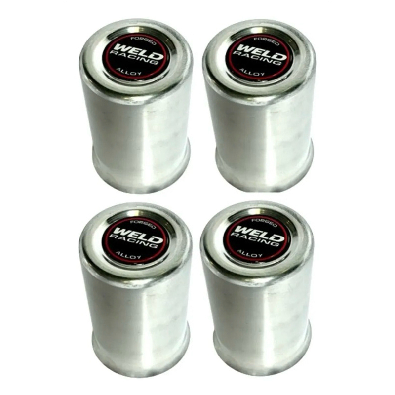 4 Calota Copo Central Alumínio Weld Racing Pro Star Kr Longo   Jogo Com 4 Calotas/Copinhos Centro De Roda
