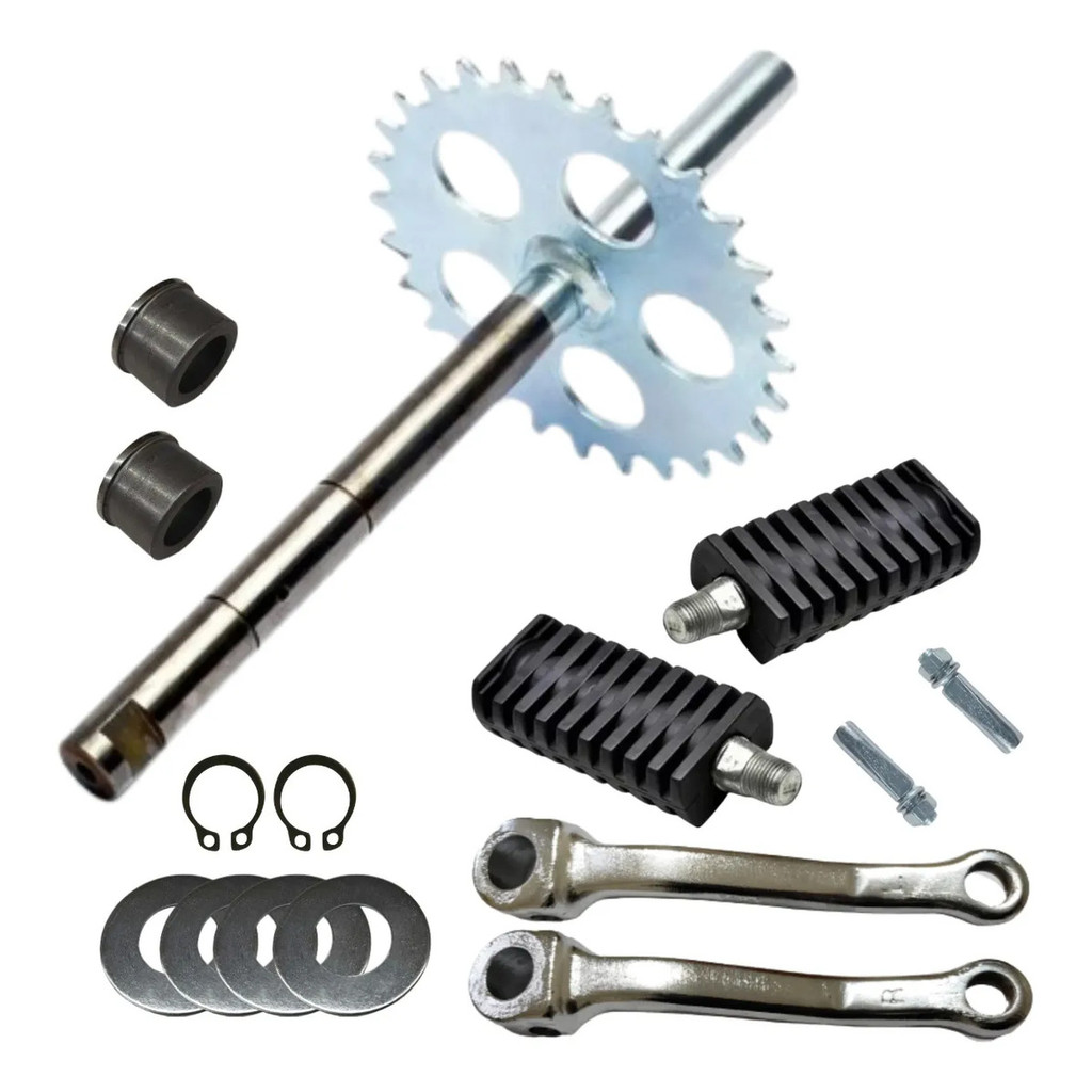 Kit Completo Eixo do Movimento Central Longo Com Pedais E Acessórios Para Bikelete