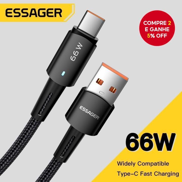 Essa Essager 66W 6A Cabo Carregador Super Rápido USB Tipo C De Dados De Carregamento Para VIVO Xiaomi