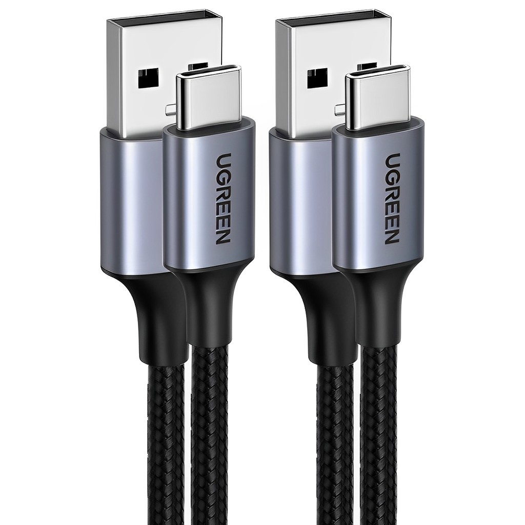 Cabo de Dados Ugreen Us288 Usb 2.0 p Usb Tipo C 2m Preto 2 Unidades