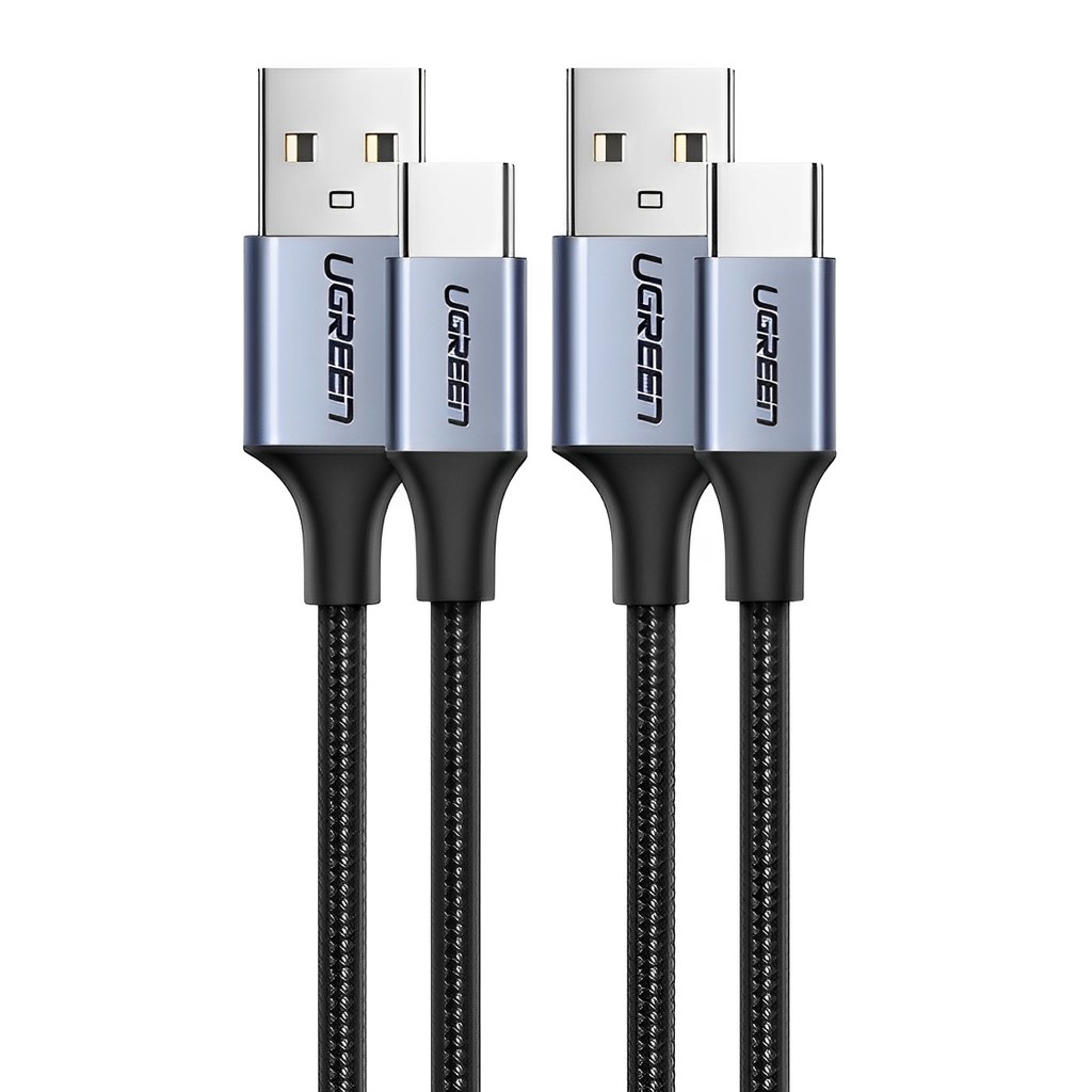 Cabo de Dados Ugreen US288 Usb Tipo C p Usb 2.0 3m Cinza 2 Unidades