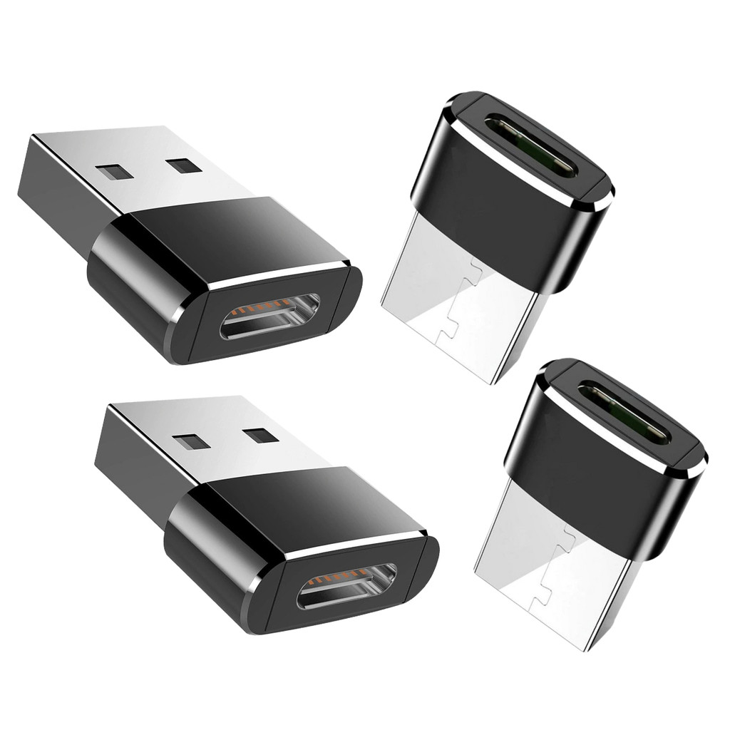 Kit 4 Adaptador Plug Usb Tipo C Para Usb 3.0 Macho Dados Otg