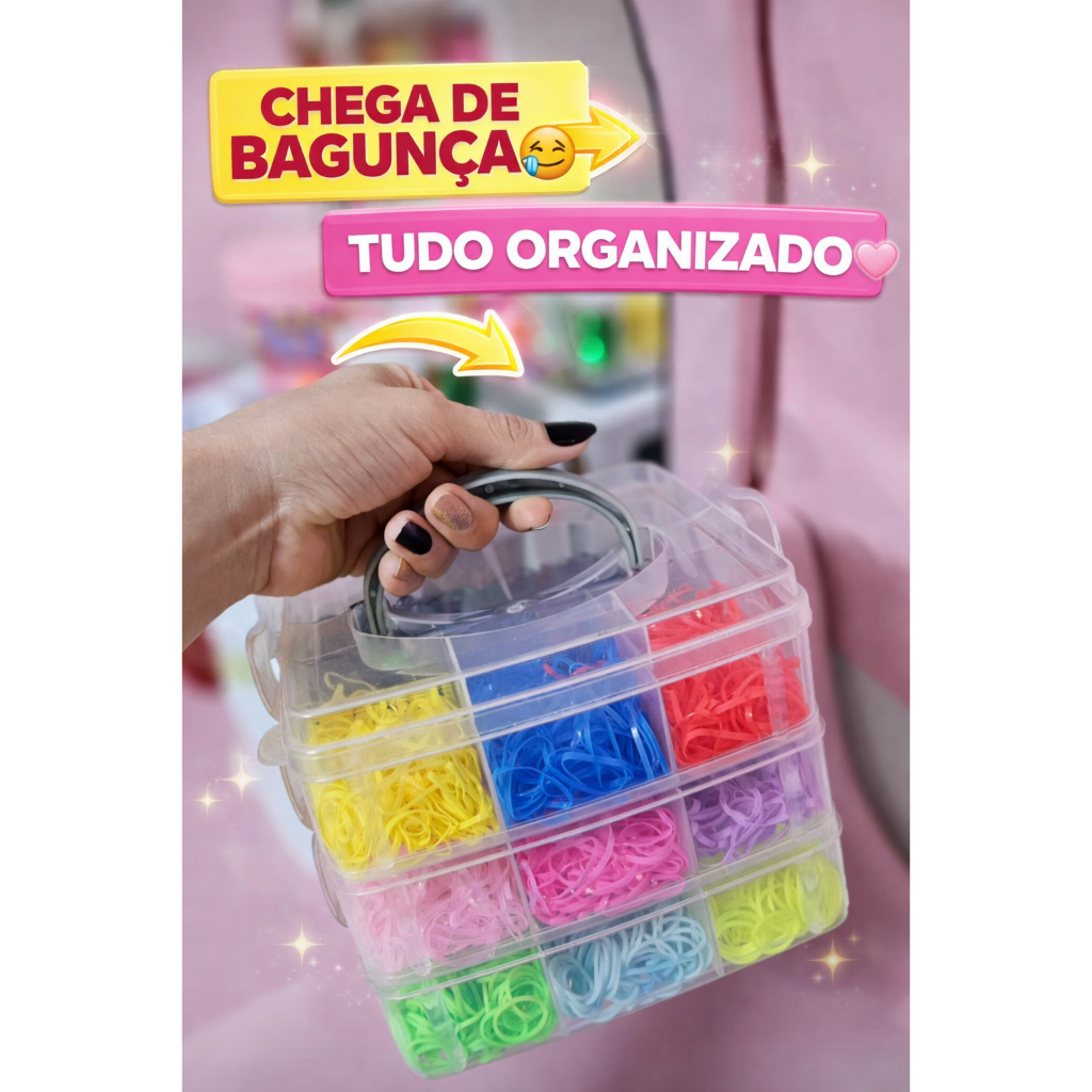 Maleta Organizadora Multifuncional Infantil Menina 3 Andares Porta Acessórios