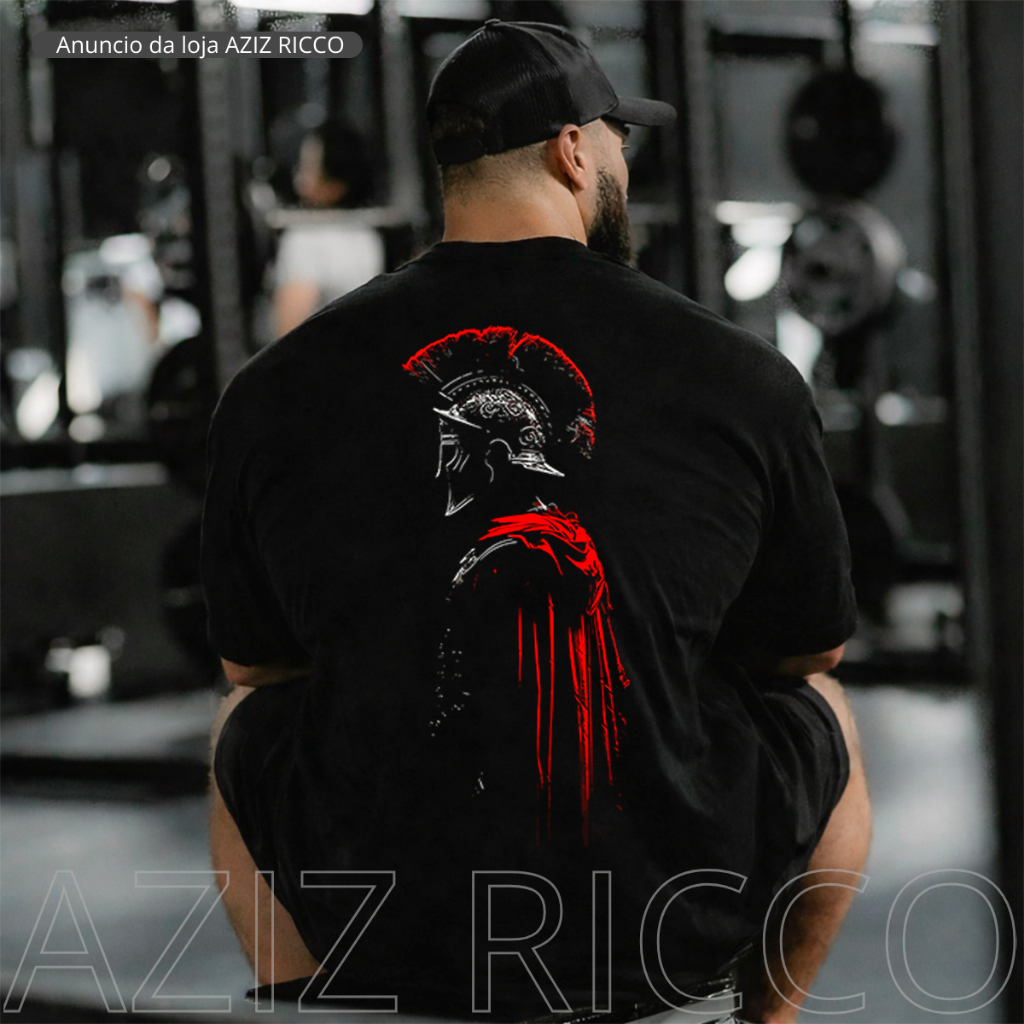 Camiseta Oversized Masculina SPARTAN 2 100% Algodão qualidade Premium