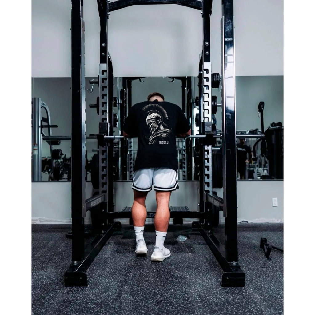 Camiseta Oversized SPARTAN HOULS Musculação Grande Algodão Streetwear Treino Moda Academia
