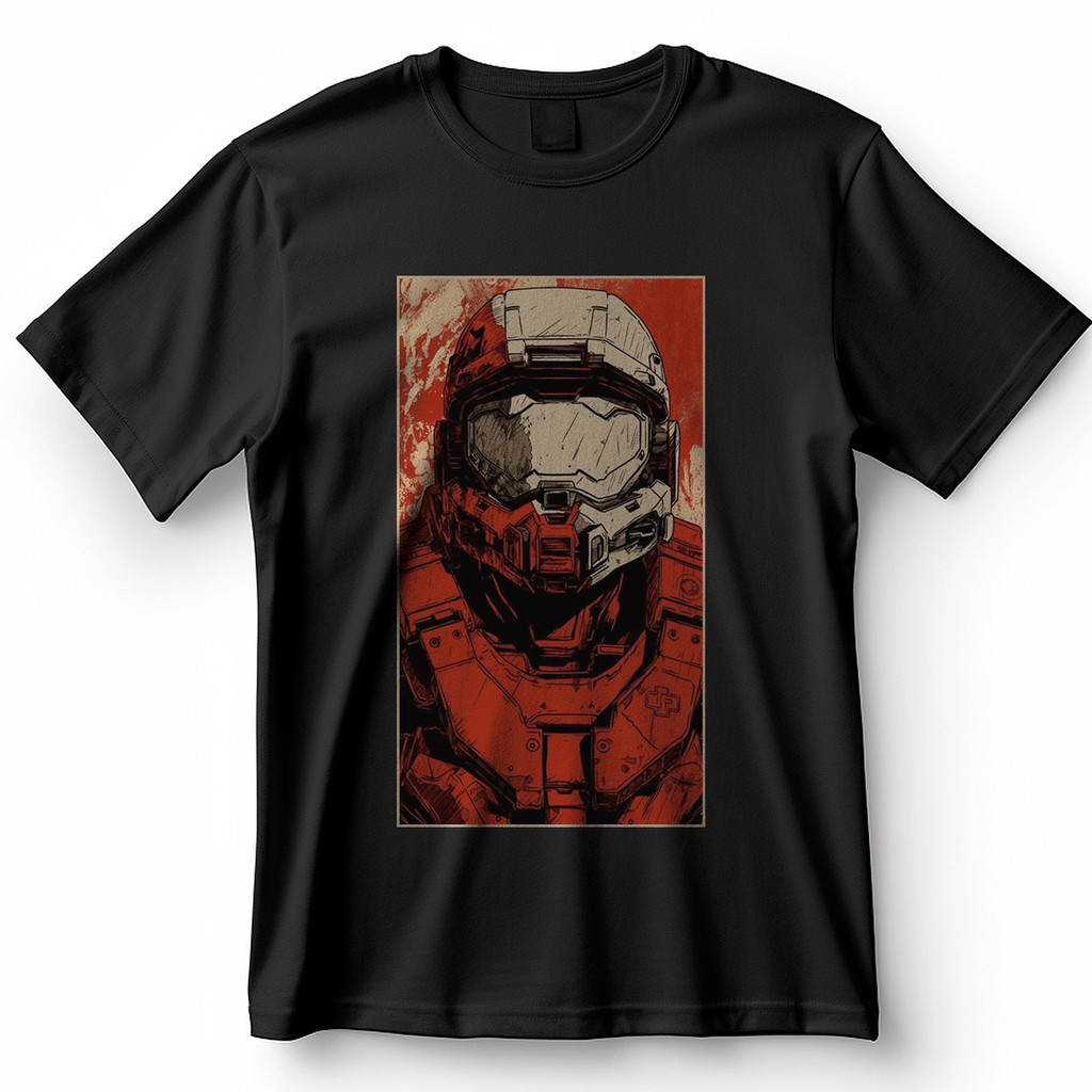 Camiseta Halo Master Chief Pop Art John 117 Spartan Blusa Camisa 100% Algodão