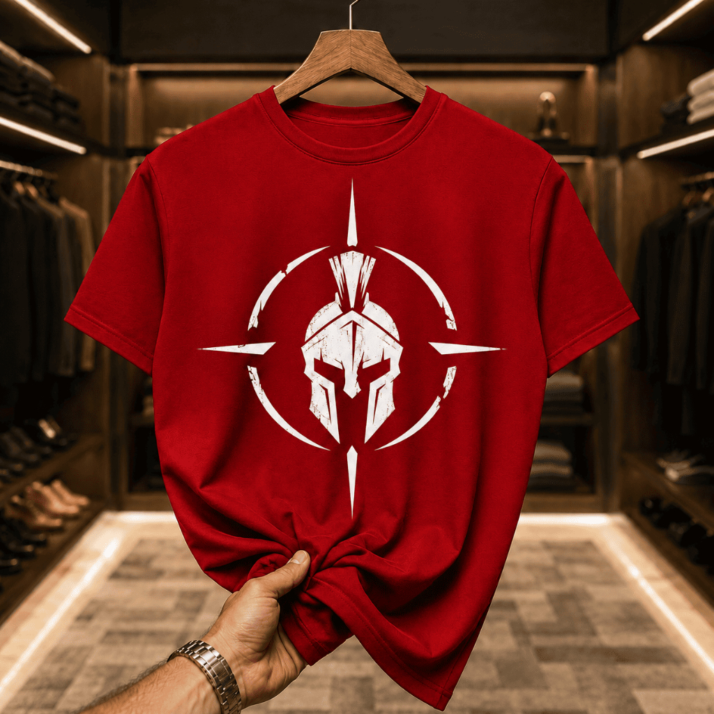 Camiseta Masculina Espartano 100% Algodão Guerreiro Spartan Casual Premium