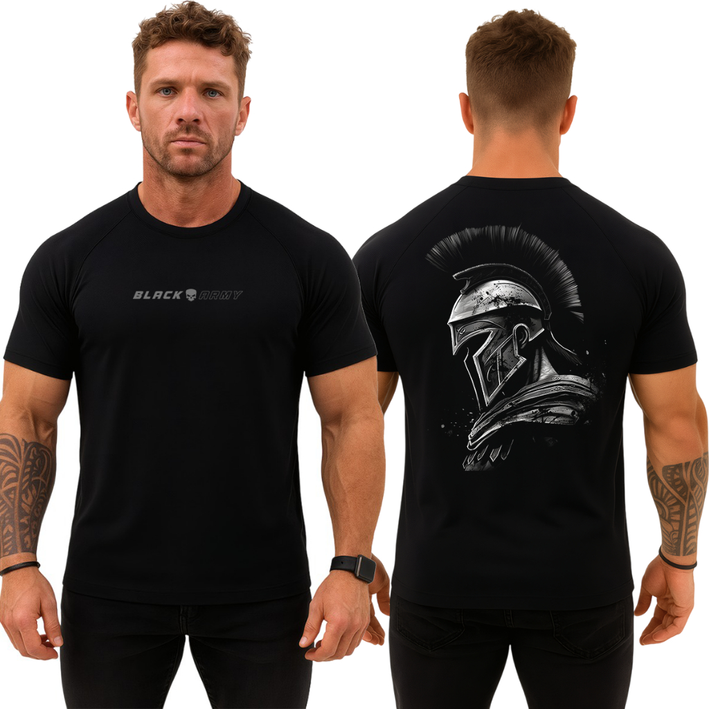 Camiseta Masculina Dry Fit 2.0 Camisa Spartan Militar Academia Musculação Treino
