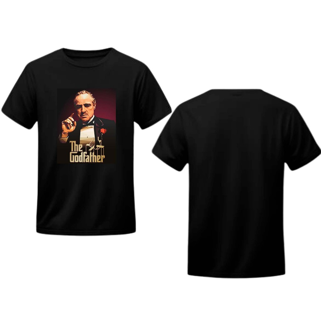 Camiseta 100% algodão preta gola redonda |Don Vito Corleone | Scarface