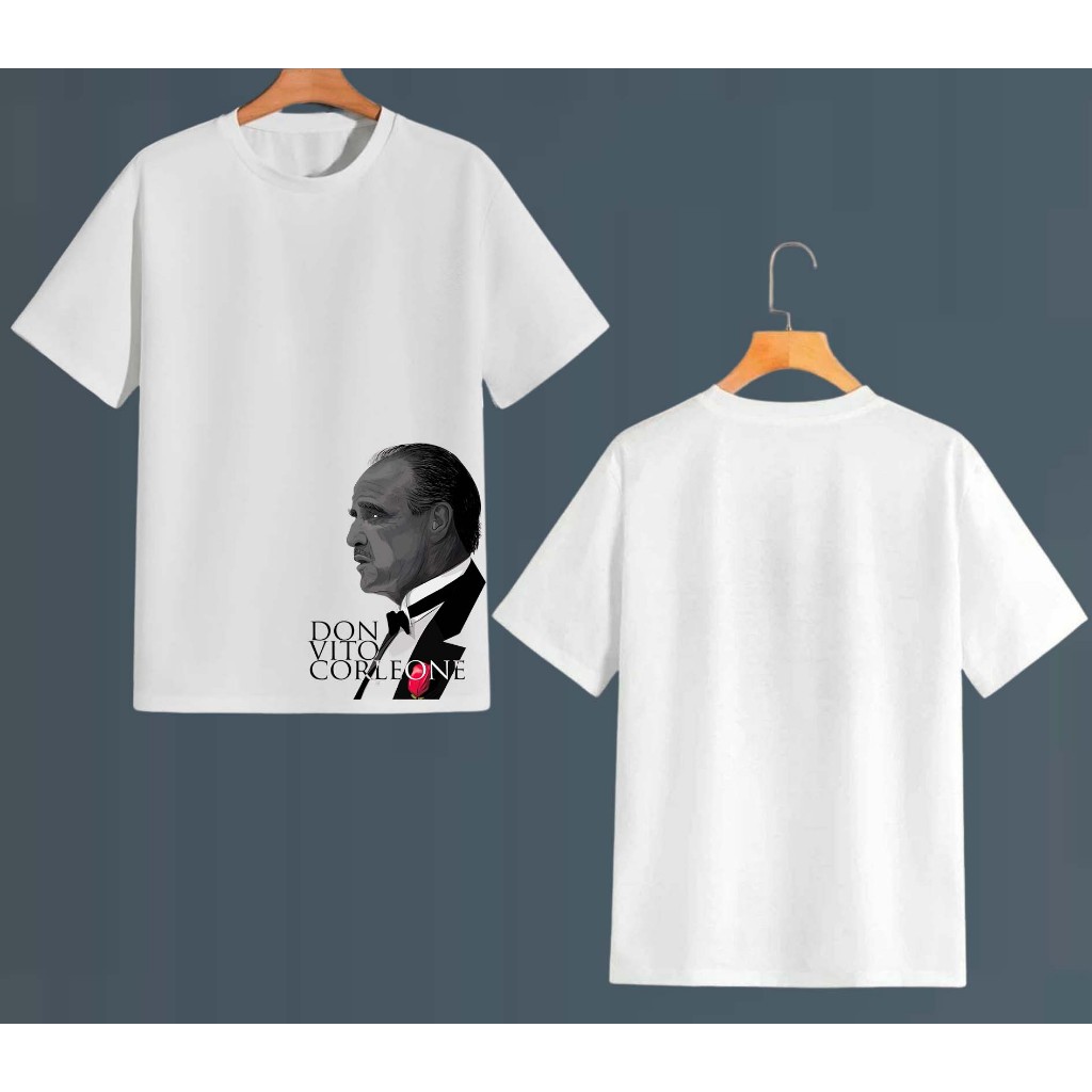 Camiseta 100% algodão branca gola redonda |Don Vito Corleone | Scarface