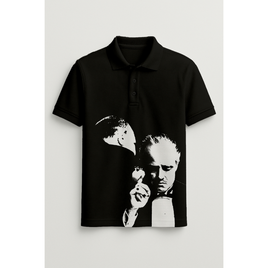 Camisa Polo Piquet O Poderoso Chefão Don Corleone Streetwear