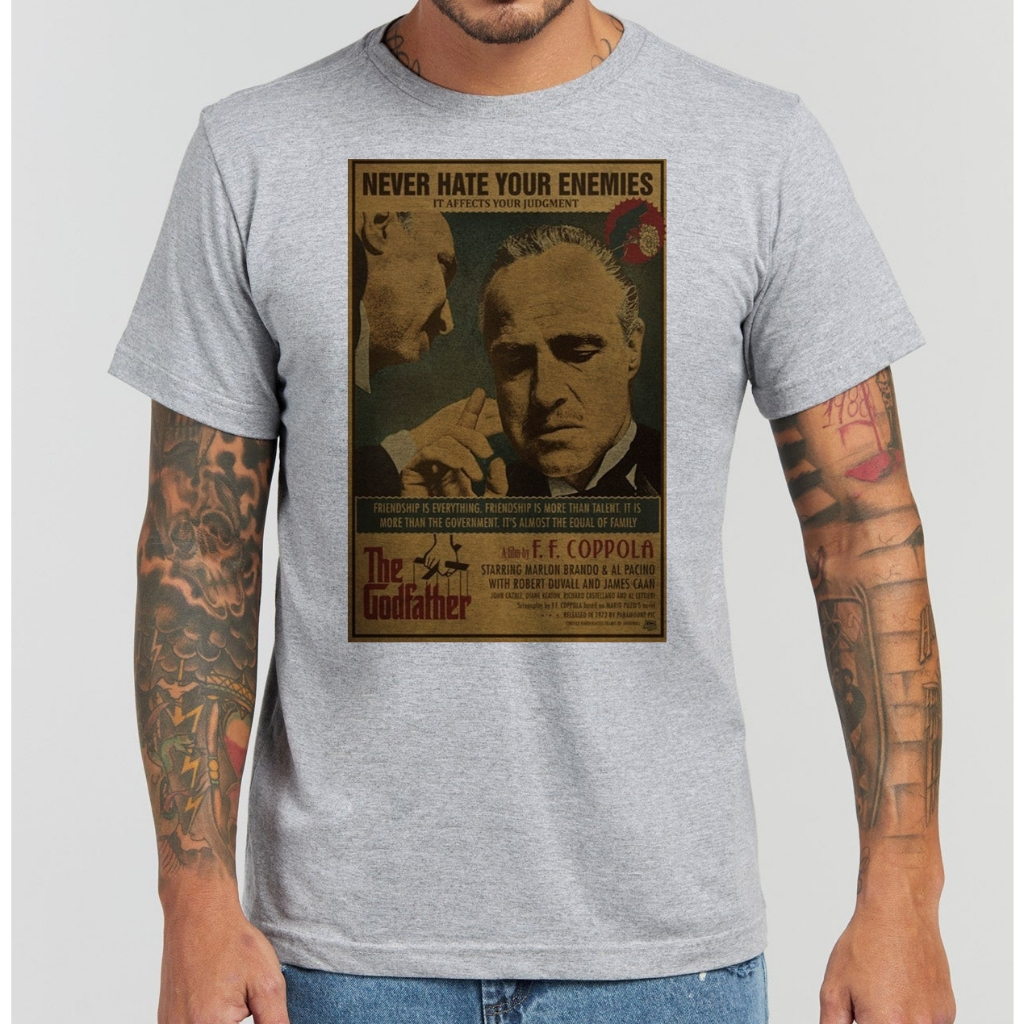 Camiseta Camisa The Godfather Don Corleone o poderoso chefão Filme Nerd Geek anime série