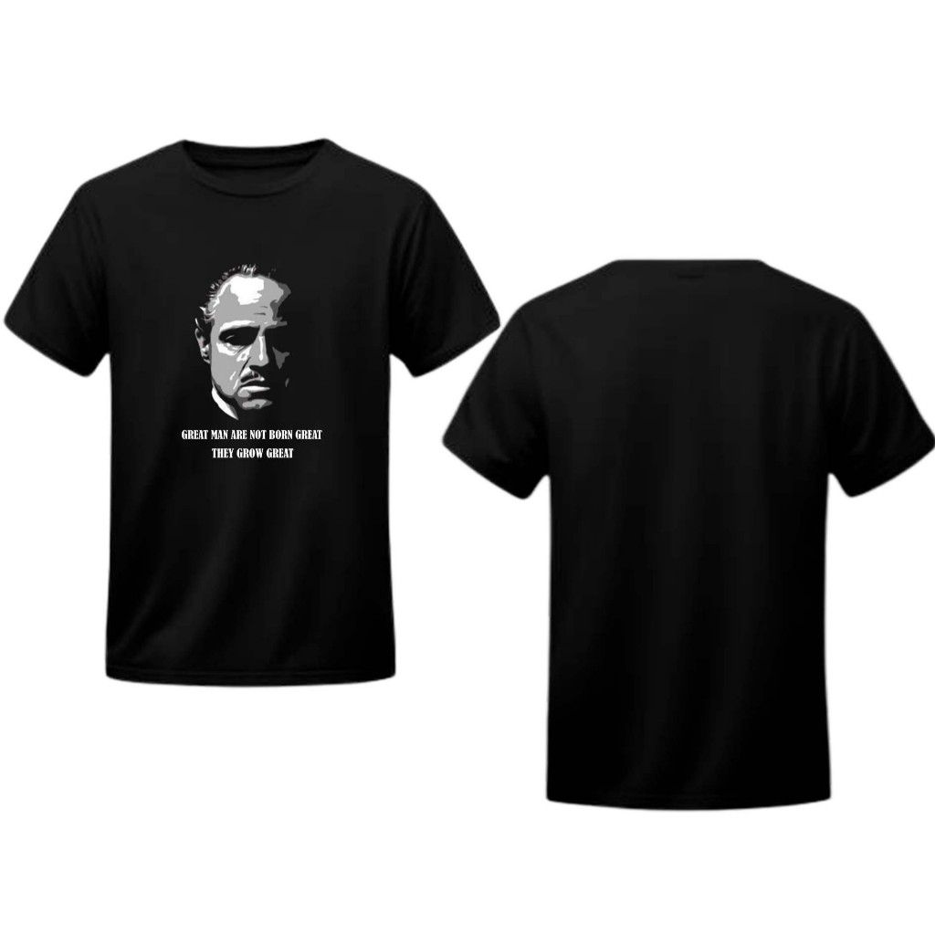 Camiseta 100% algodão preta gola redonda |Don Vito Corleone | Scarface