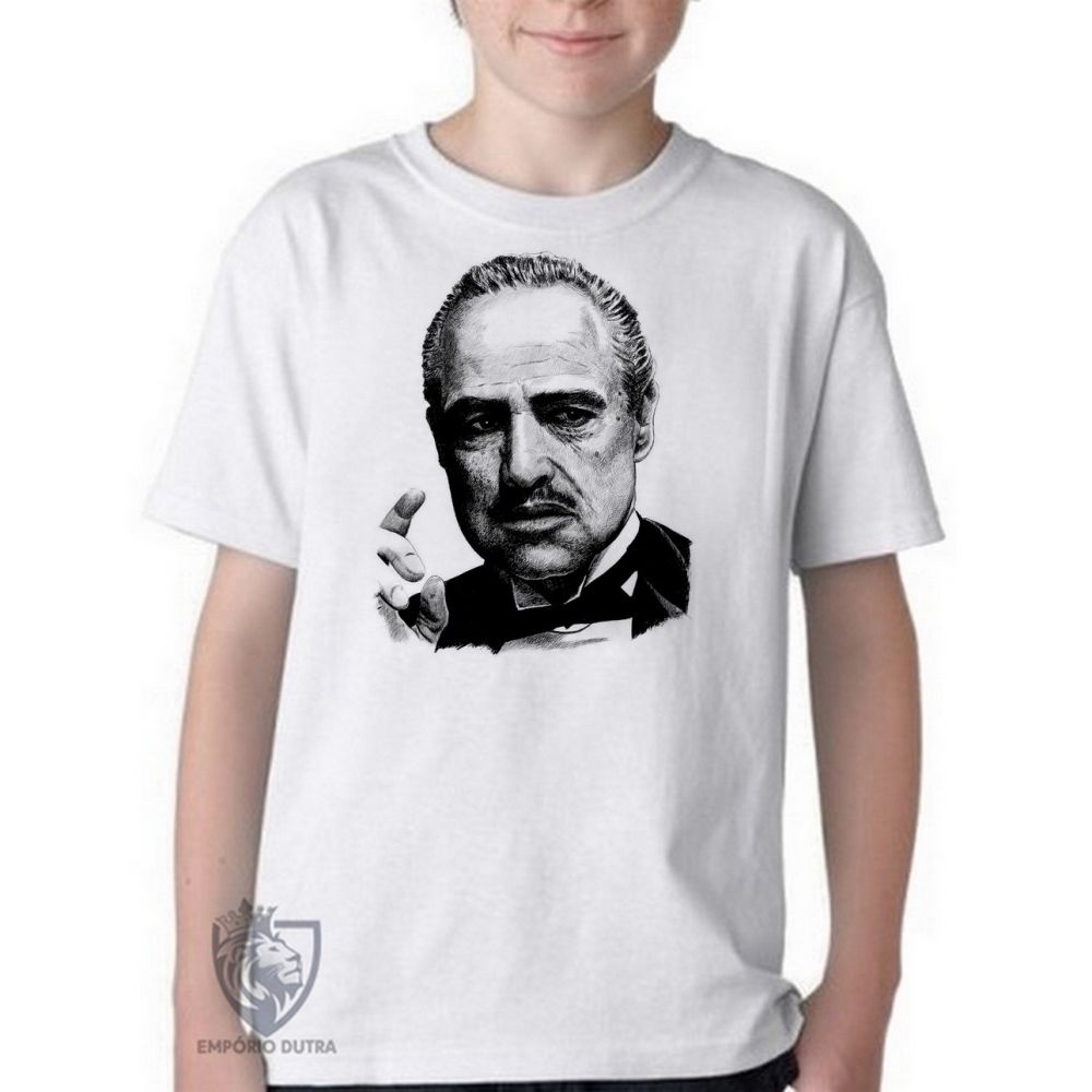 camiseta blusa Infantil ou adulto Poderoso Chefão Corleone Blusa Criança todos tamanhos