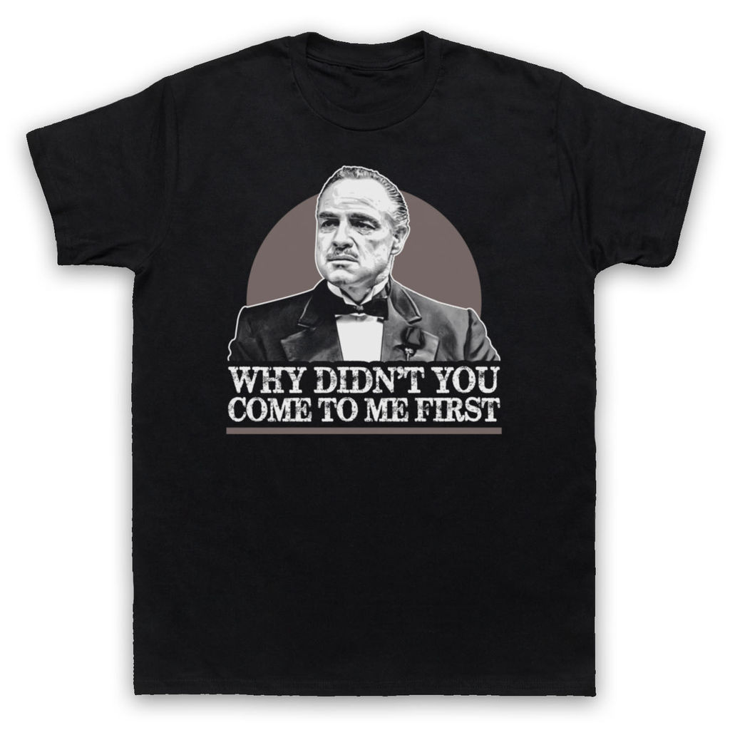 THE GODFATHER American Gangster Movie GODFATHER DON VITO CORLEONE MAFIA Camiseta de manga curta