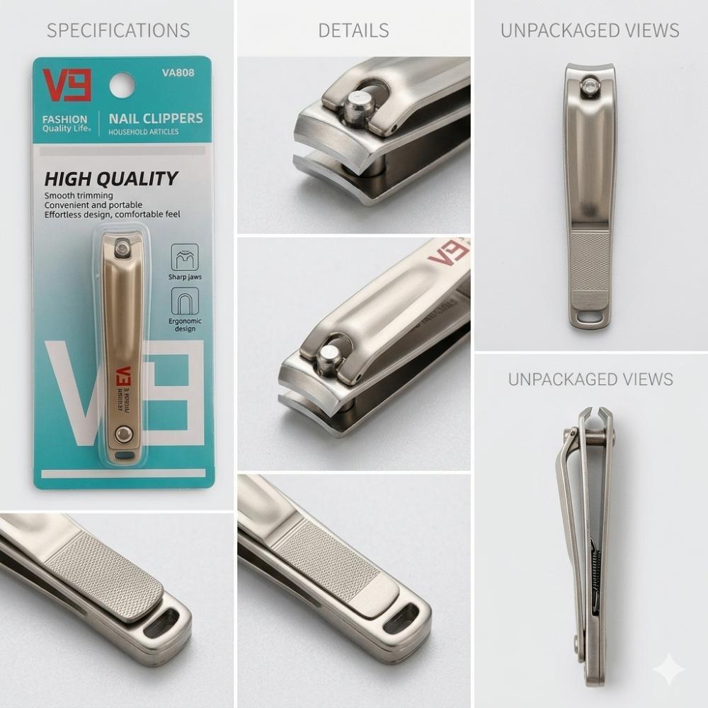 CORTADOR DE UNHA INOX DECORADO COM LIXA EMBUTIDA PORTÁTIL ESTAMPAS SORTIDAS PROFISSIONAL