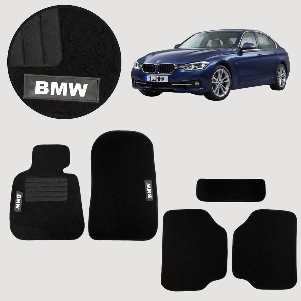 Tapete Carpete Bmw Série 3 318/320/325/328/335 08 A 12 Preto