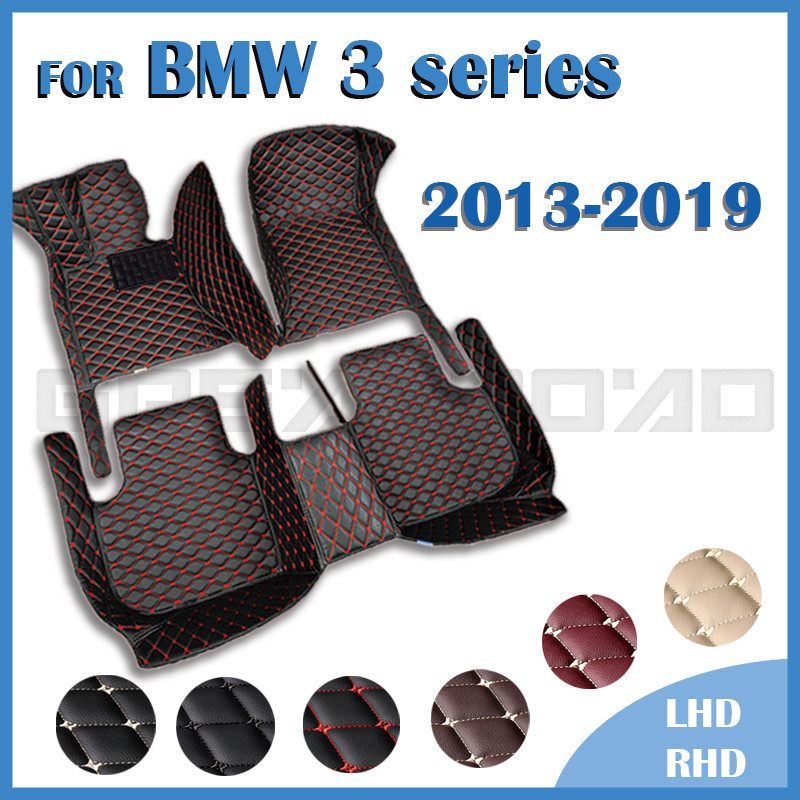 Tapetes De Piso Para Carros BMW Série 3 F30 325i 330i 335i 320i 318i 2013 14 15 16 17 18 19 Almofadas Pés Personalizadas